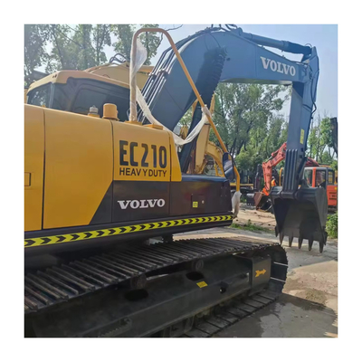 123KW 고전력 사용 된 볼보 수압 크롤러 발굴기 기계 EC210D