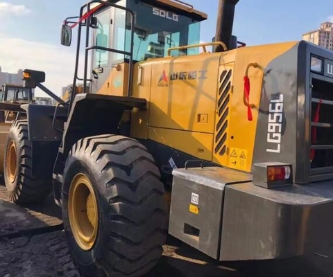 좋은 상태 5Ton 17TONS 중고 SDLG 로더 75 KW 사용 된 SDLG LG956L 바퀴 로더