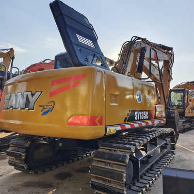 중고 Sany SY135C 크롤러 발굴기 13.5TONS 운영 무게 600 작업 시간