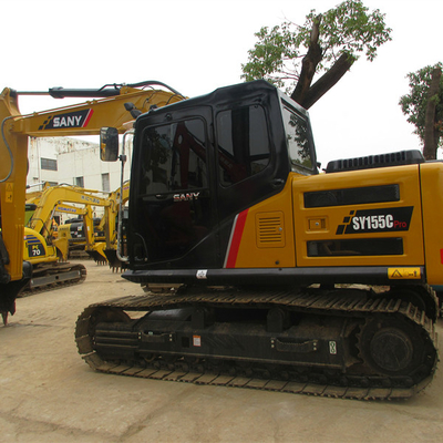 사용 된 SANY SY155H 발굴기 ISUZU BB-4BG1TRP 엔진과 원활한 작업 성능