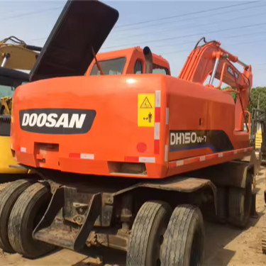 15톤 디거 도산 DH150W-7 원본 한국 수압 실린더와 함께 바퀴 발굴기