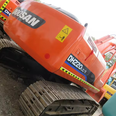 110KW 전력 Doosan DH220LC-7 1.2m3 버킷 용량으로 사용 된 크롤러 발굴기