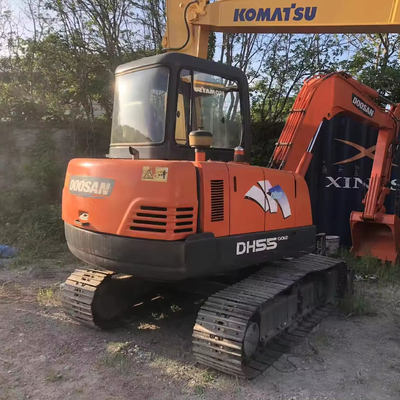 사용 된 Doosan Dx55 미니 발굴기 5톤 4TNV94L 엔진과 오리지널 수압 펌프