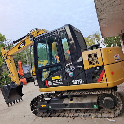 상하이 진산 사용 된 트랙 신발 CAT 307d 원형 수압 실린더가있는 발굴기