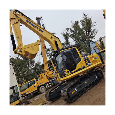 20000 KG 기계 무게 KOMATSU PC200-8 사용 된 수압 크롤러 배크호 발굴기